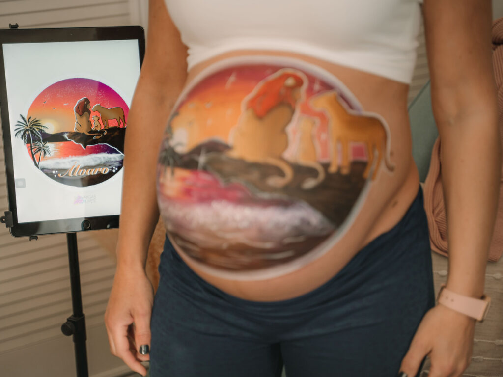2022.03.07 Maria y David-10 Detalle pintura de técnica belly painting barriga y digital