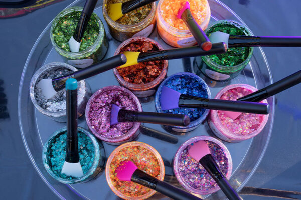 Glitter maquillaje botes paletas